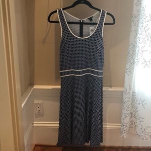 Ann Taylor Navy & White Dress NWT